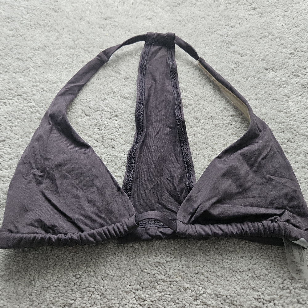 Victorias Secret bikini top halter strap w/racer back purple size S NWOT